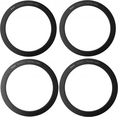 Kase International 82mm Magnetic 4 Step Up Adapter Ring Set 62mm, 67mm, 72mm, 77mm to 82mm