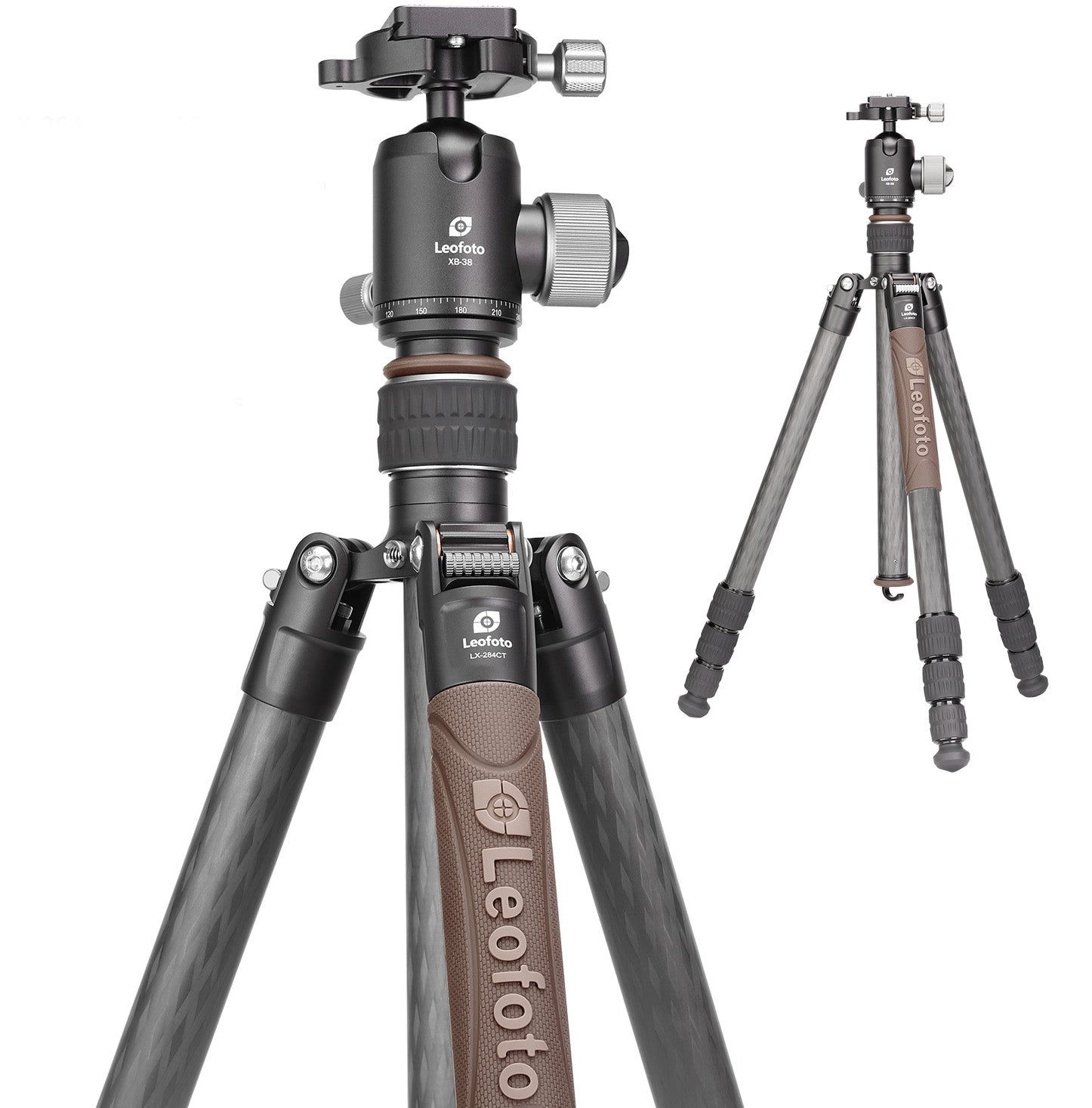 Leofoto LX-324CT + XB-38 Reversible Travel Tripod with Ball Head