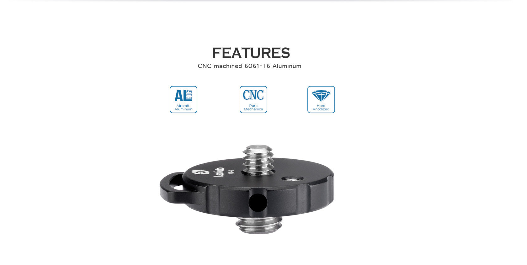 Leofoto CF-6 Female 3/8" to Male 1/4" or 3/8" Adapter Accessory