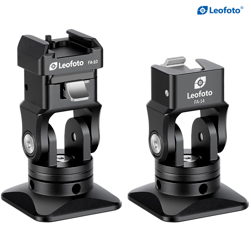 Leofoto FA-14+FA-10 Kit QR Tilting & Pivoting Flash Adapter