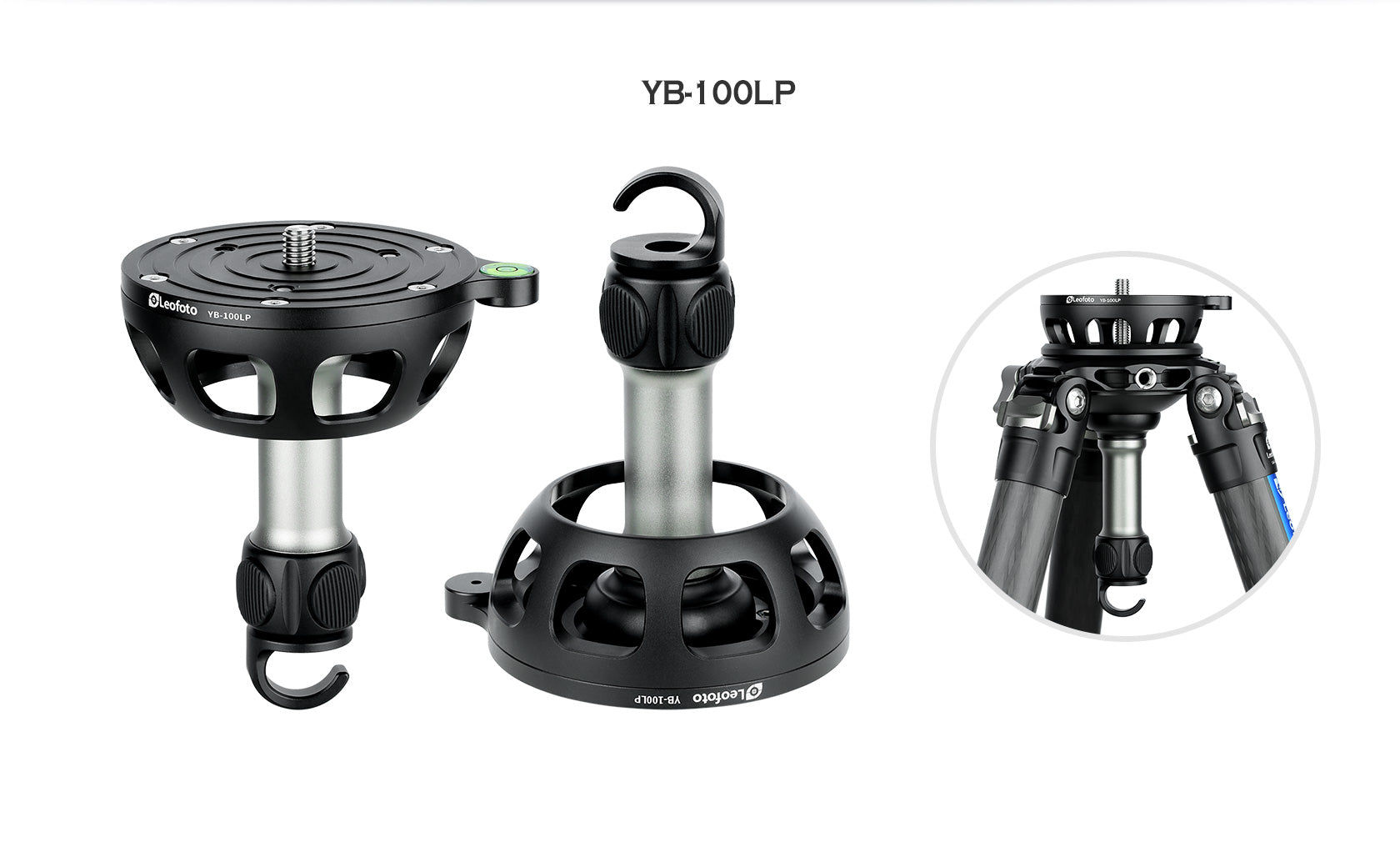 Leofoto YB-100LP / YB-100MP / YB-100SP | Leveling Base with Handle for 100mm Bowl | 3/8"
