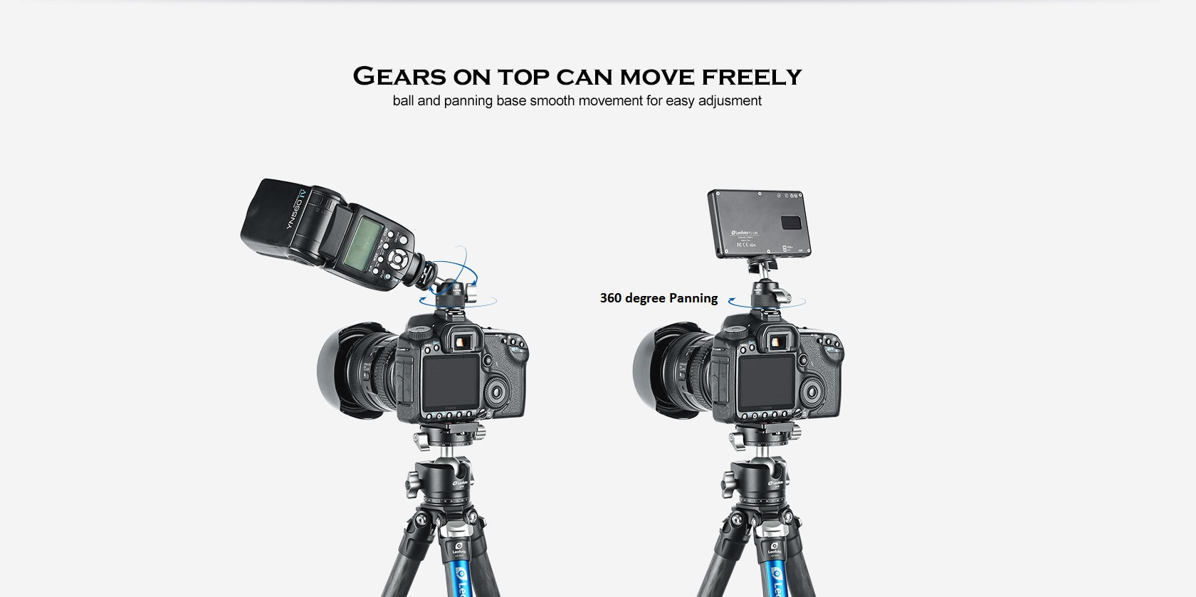 Leofoto F-19 Micro / Mini Ball Head with cold shoe adapter