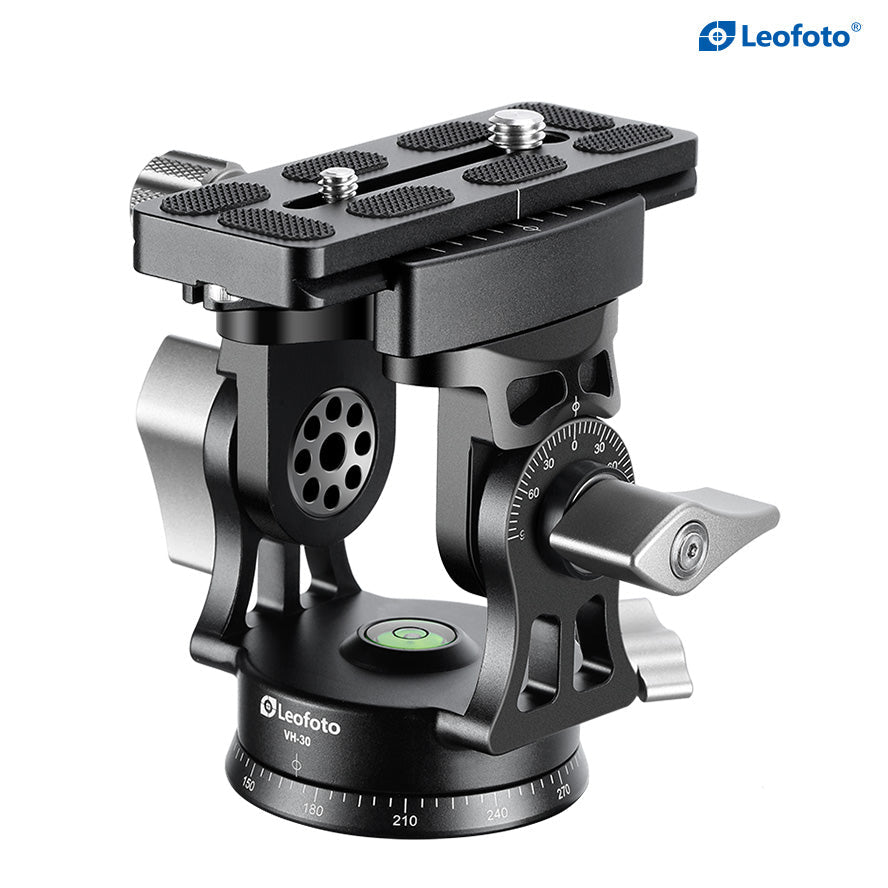 Leofoto VH-30 / VH-30N Two-Way Telephoto Lens Head | Arca-Compatible Screw-Knob Clamp