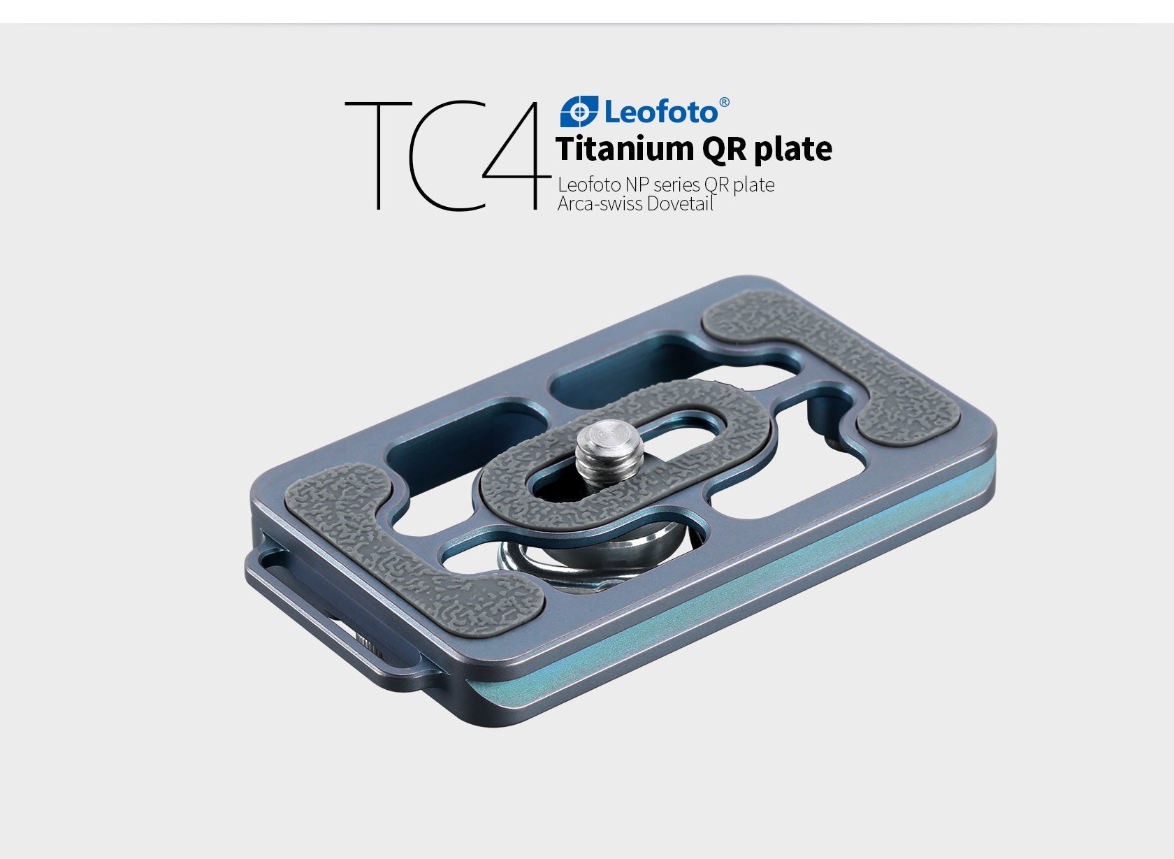 Leofoto NP-65T 65mm Titanium Alloy Plate (Titanium / Bronze / Blue Color)