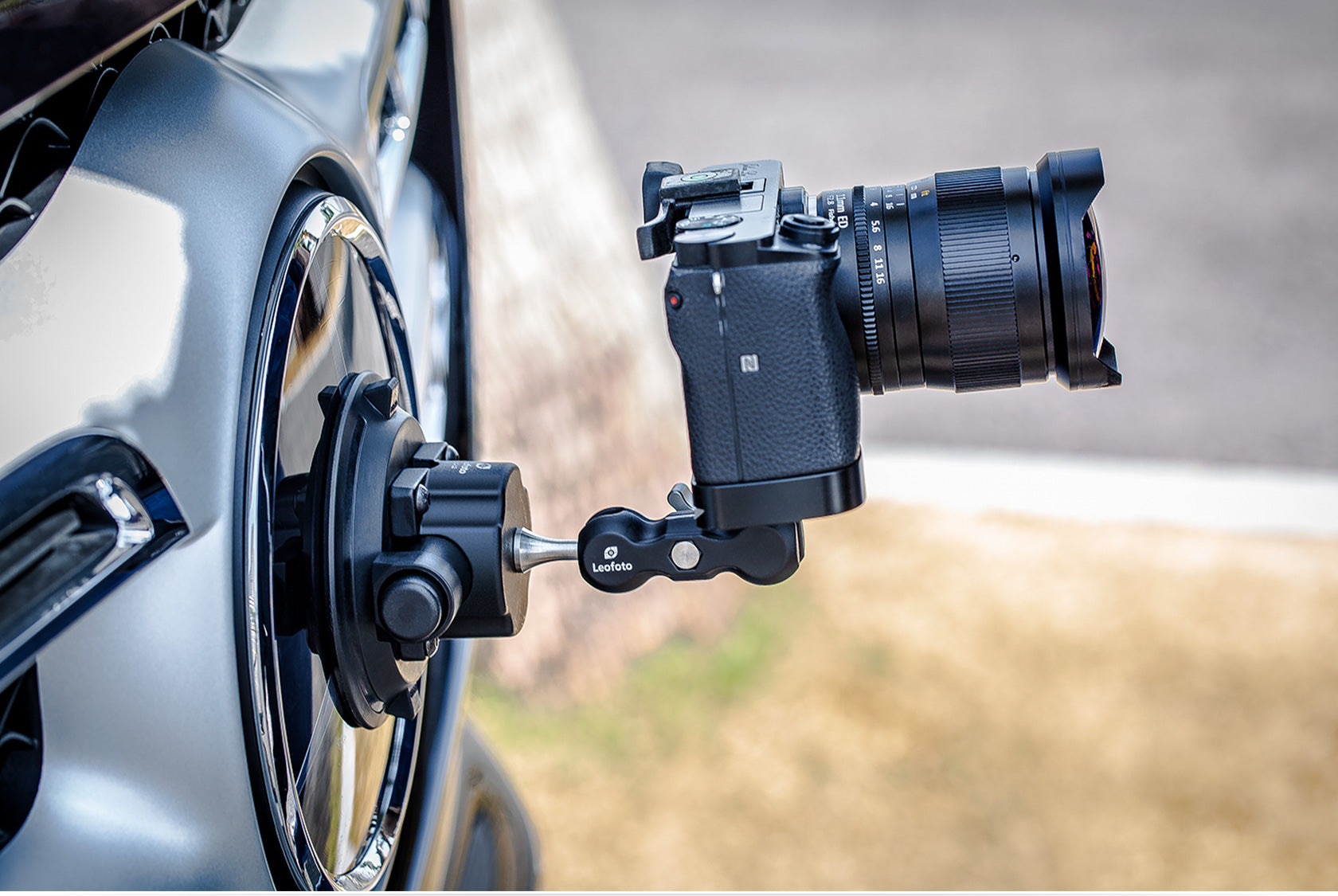 Leofoto SC-02 + PC-90II + Versa Arm Suction Mounting Kit | 1/4" Screw |Max Load: 88lb (40kg)