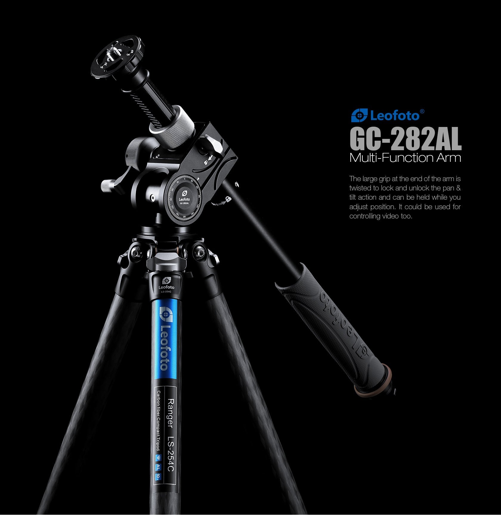 Leofoto GC-282AL Geared Multi-Function Boom Arm | Geared Driven Extension Drive