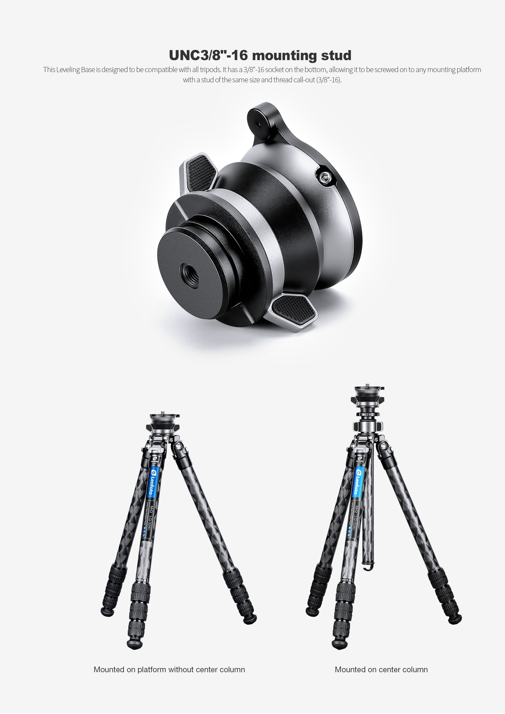 Leofoto LBQ-50S / LBQ-60S Leveling Base for LG/LQ Series Tripods