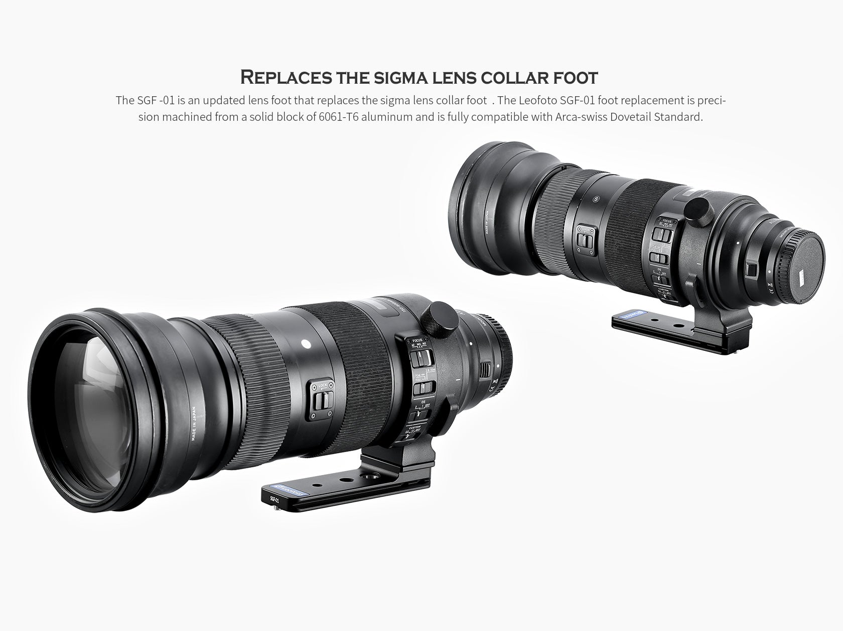 Leofoto SGF-01 Replacement Lens Foot for Sigma 150-600mm F5-6.3 S / 60-600mm F4.5-6.3 DG DN OS Sports / 70-200mm F2.8 DG OS HSM Sports
