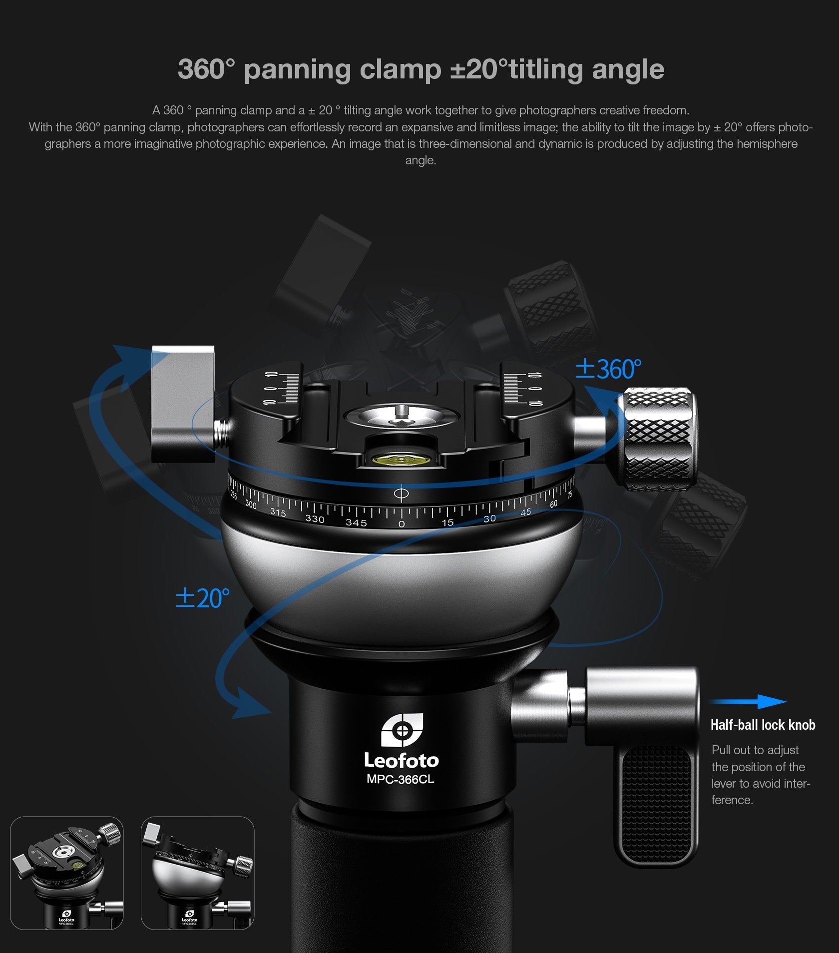 Leofoto MPC Series Quick Positioning Multi-Functional Monopod | Water-Resistant