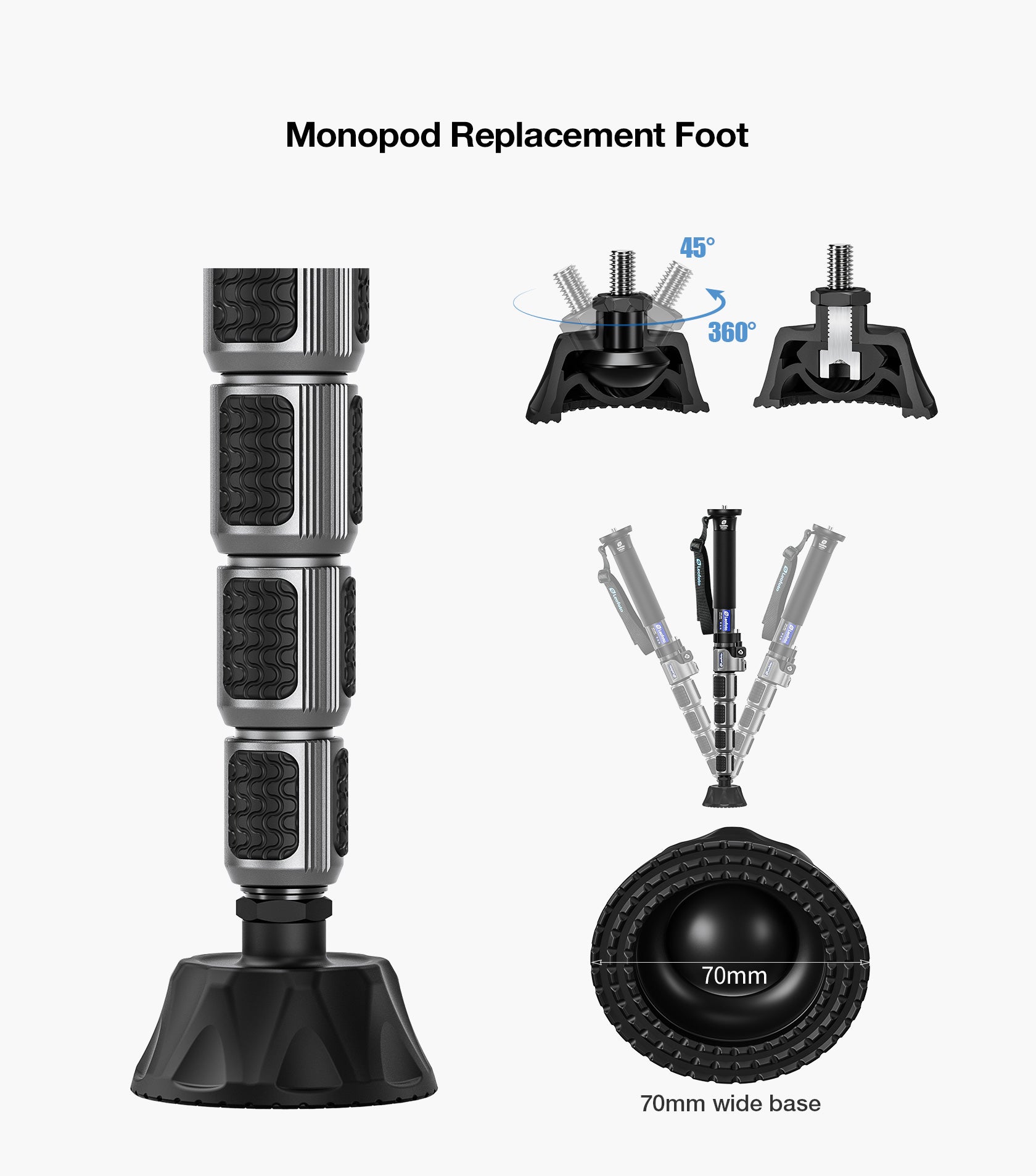 Leofoto MPC Series Quick Positioning Multi-Functional Monopod | Water-Resistant