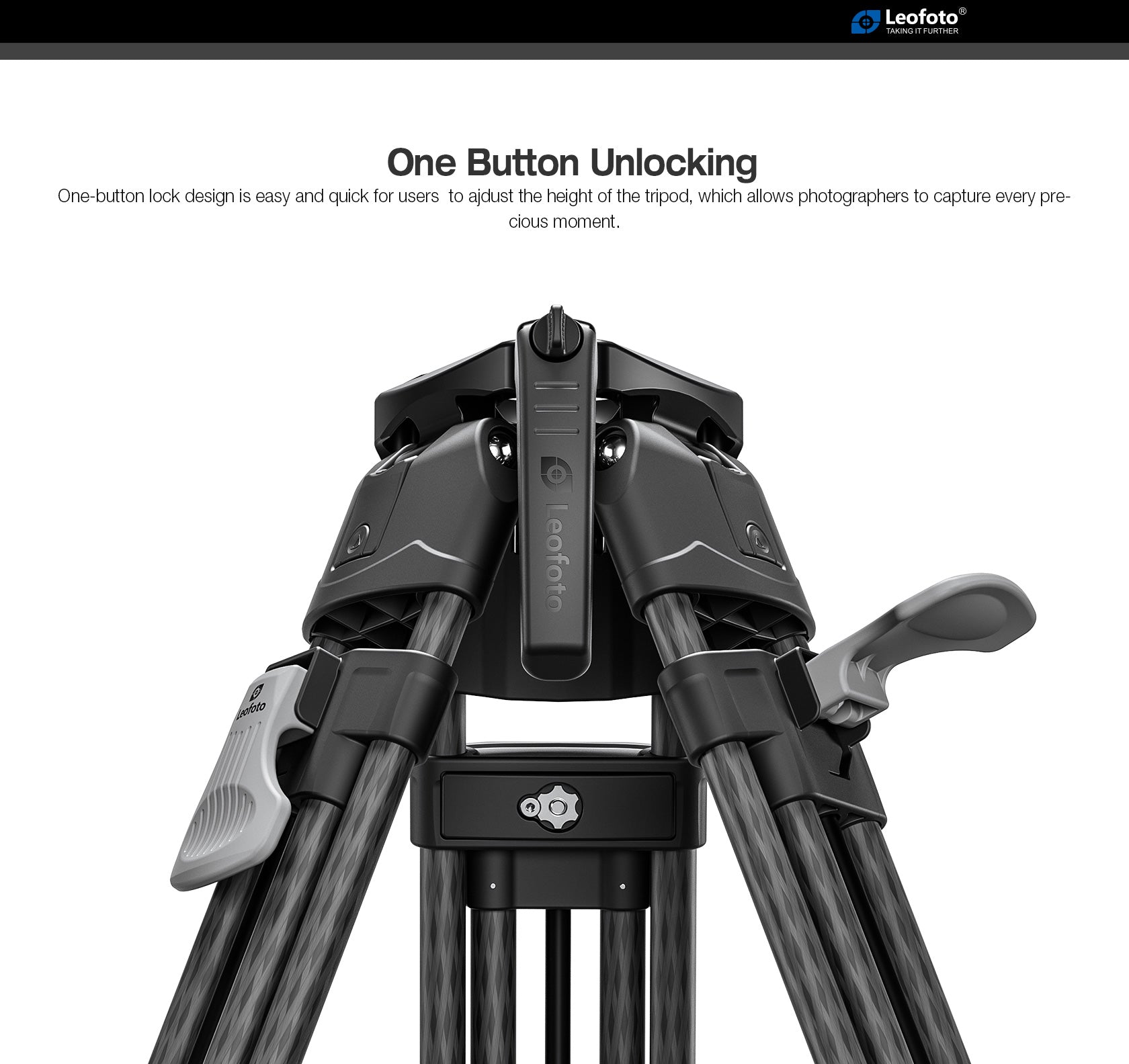 Leofoto LVF-163C+BV Video Tripod and Fluid Head Set – Flat Base 3/8" – Stepless Pan and Tilt Drag Controls