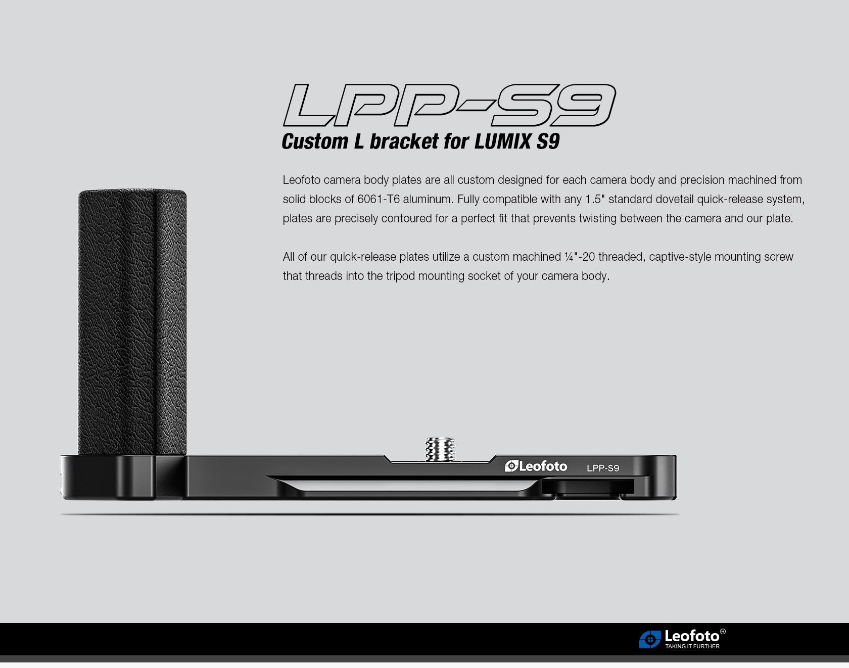 Leofoto LPP-S9 L Plate for Lumix S9 | Arca Compatible