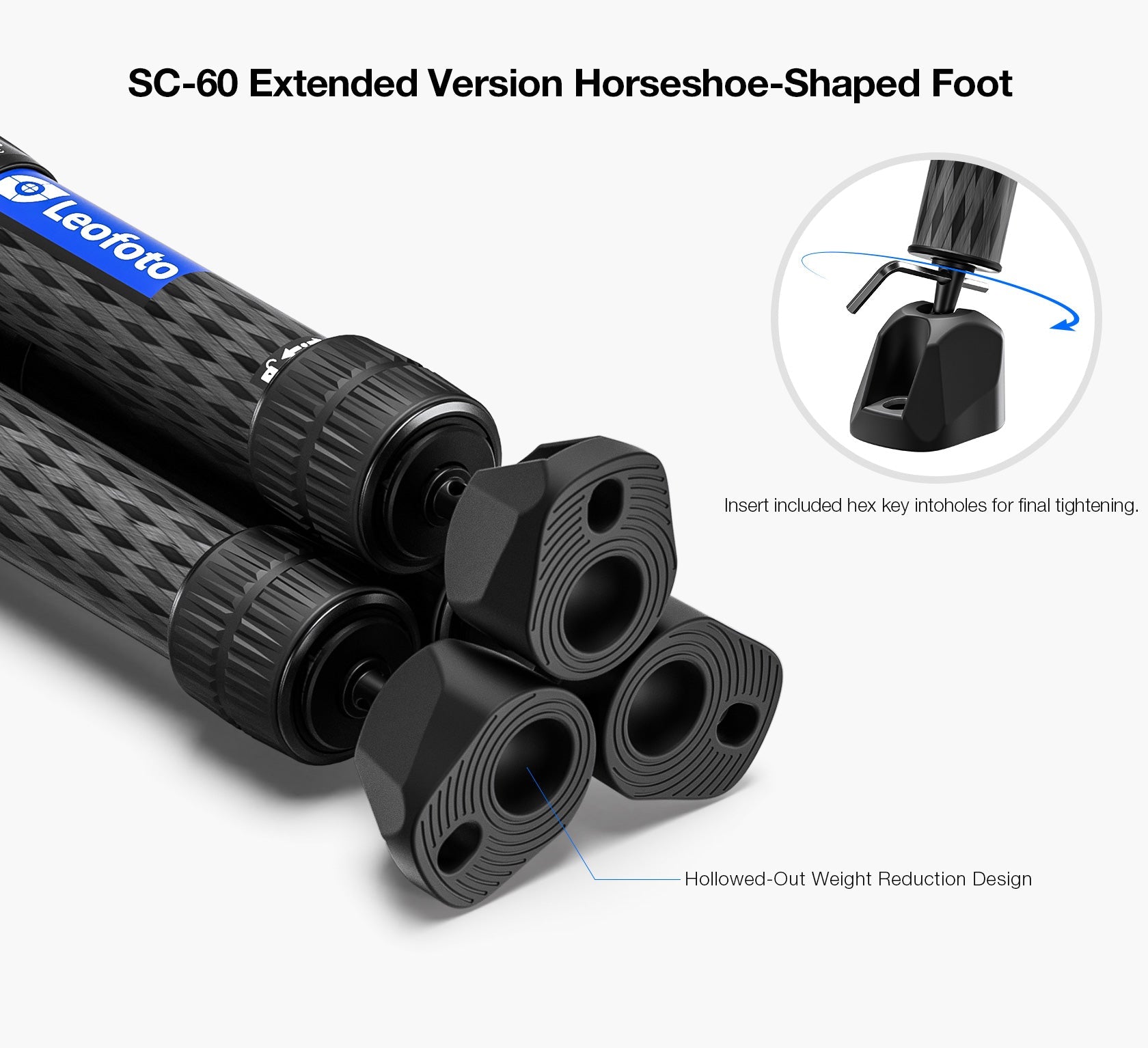 Leofoto SC-60 Rubber Horseshoe-Shaped Feet | Set of 3