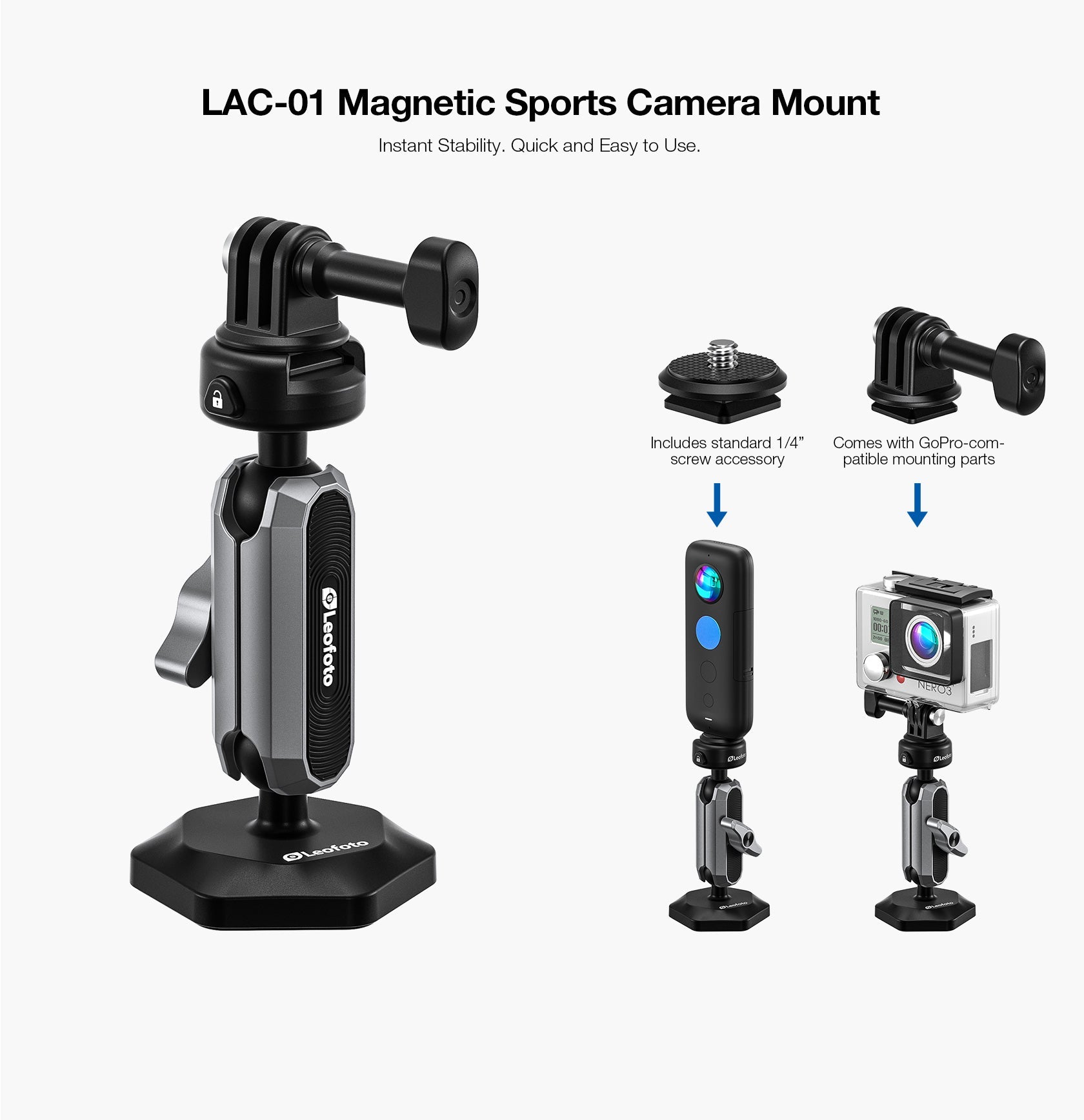 Leofoto LAC-01 Magnetic Sports Camera Mount