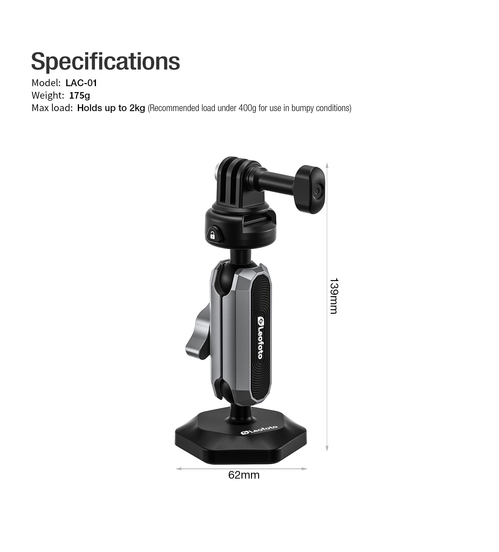 Leofoto LAC-01 Magnetic Sports Camera Mount