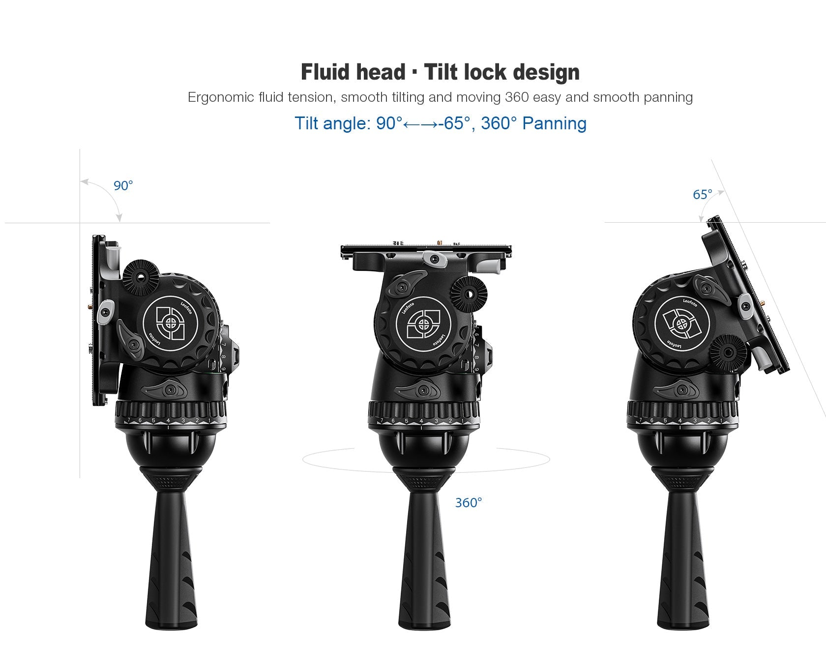 Leofoto FH-20 Professional Fluid Video Head (75mm Bowl) - Arca Standard