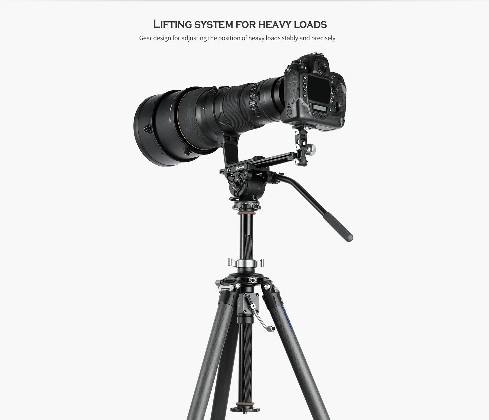 Leofoto GC-364C/ GC-404C Geared Center Column for 75mm/100mm Bowl Tripods
