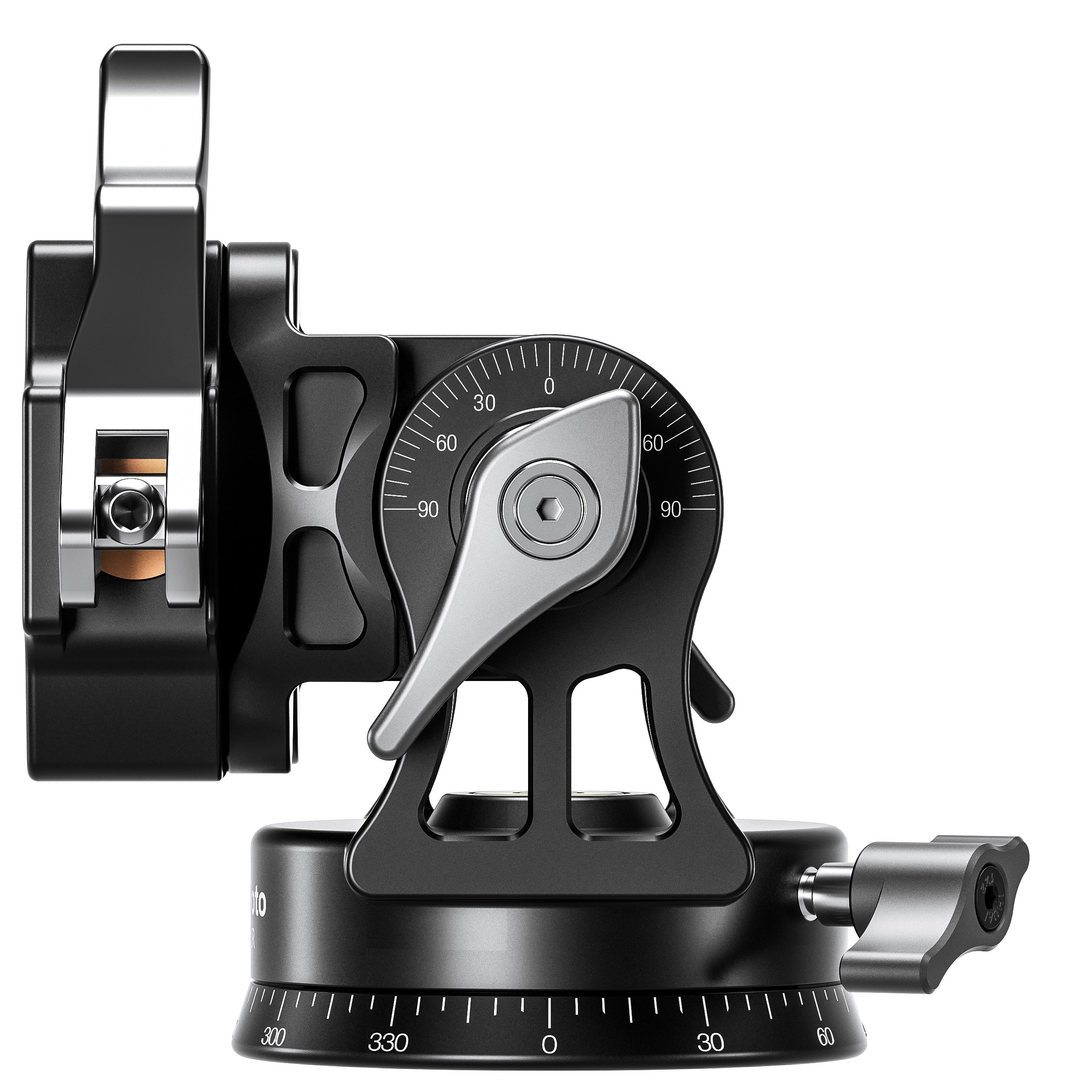 Leofoto VH-30LR Two-Way Telephoto Lens Head | Arca-Compatible Lever-Release Clamp
