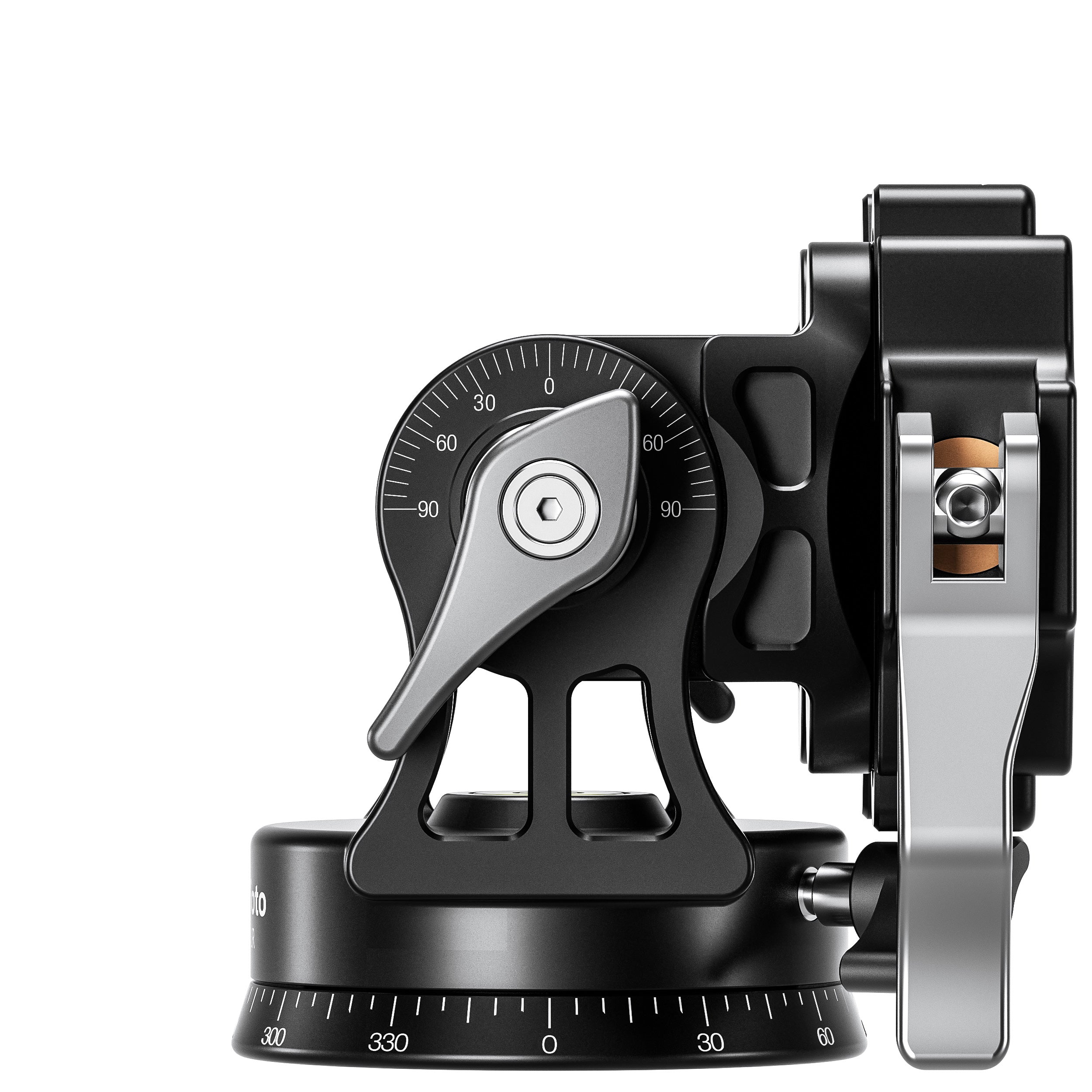 Leofoto VH-30LR Two-Way Telephoto Lens Head | Arca-Compatible Lever-Release Clamp