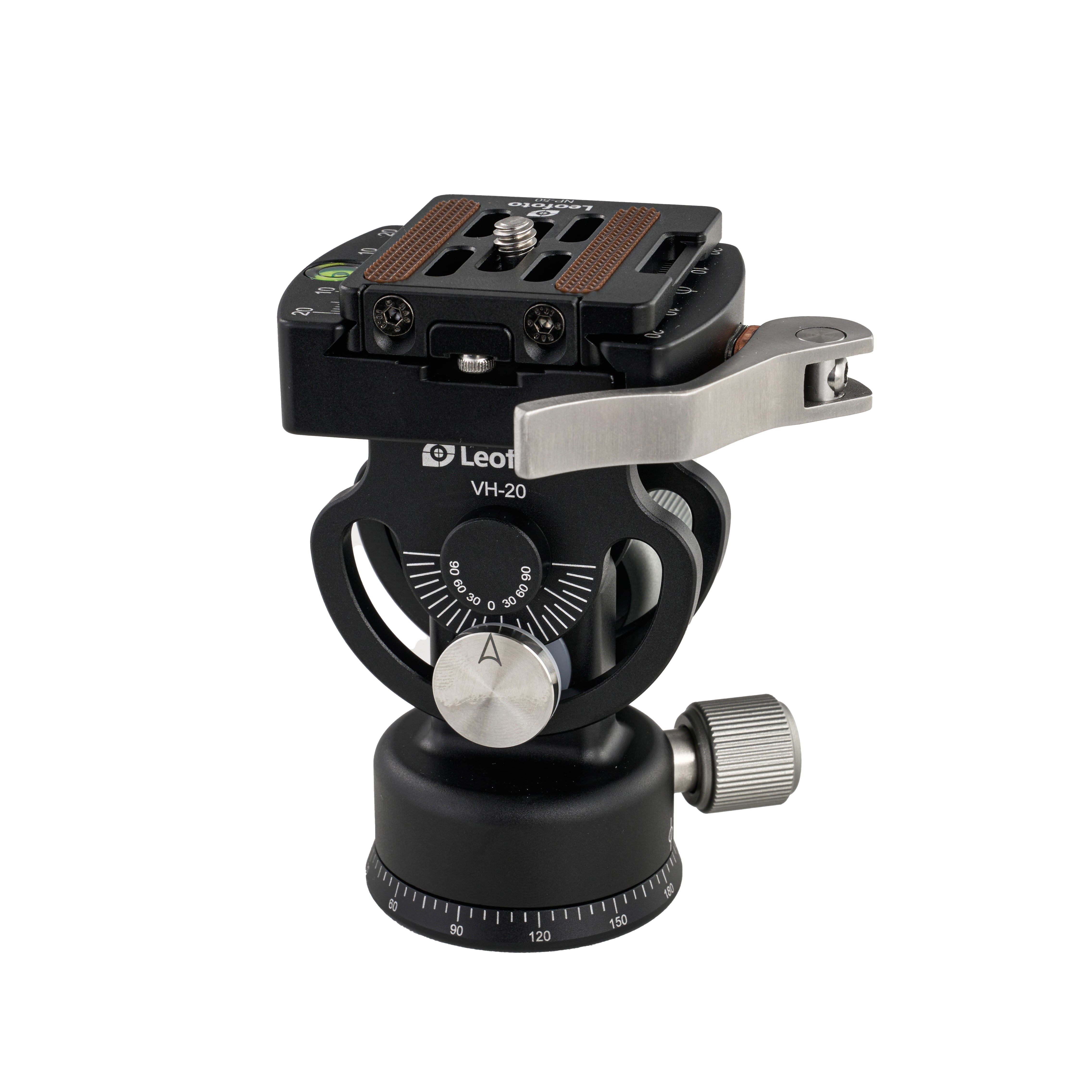 Leofoto VH-20LR 2-Way Monopod Head | Arca Compatible Lever Clamp