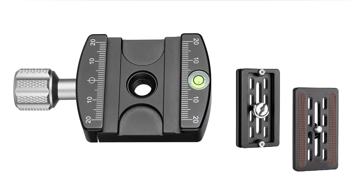 Leofoto LHC-50 / LHC-60 50mm / 60mm Screw-Knob Clamp With QP-70N 70mm Plate Arca Compatible