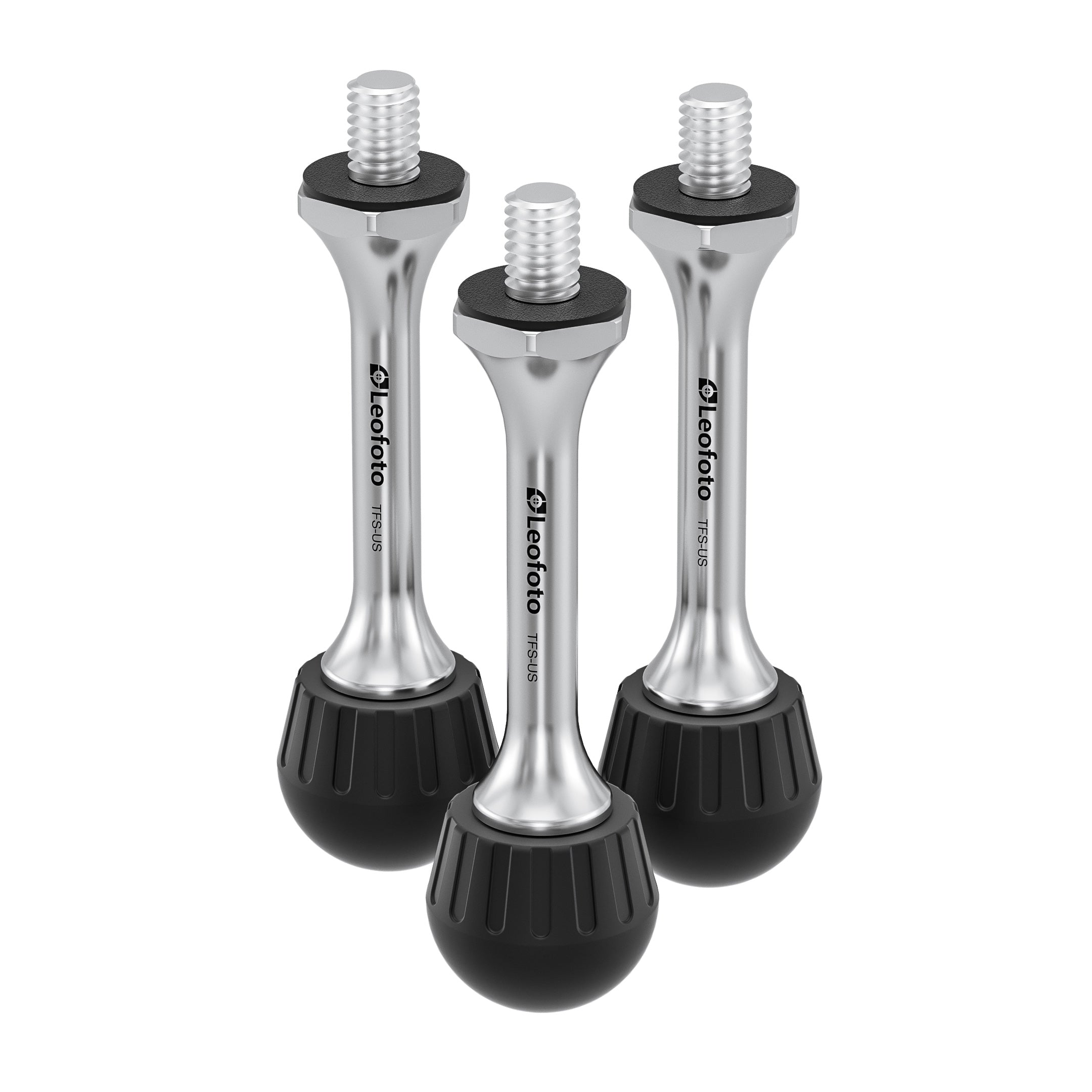 Leofoto TFS-US | Set of 3 Spike/Rubber Feet, 3/8" Thread