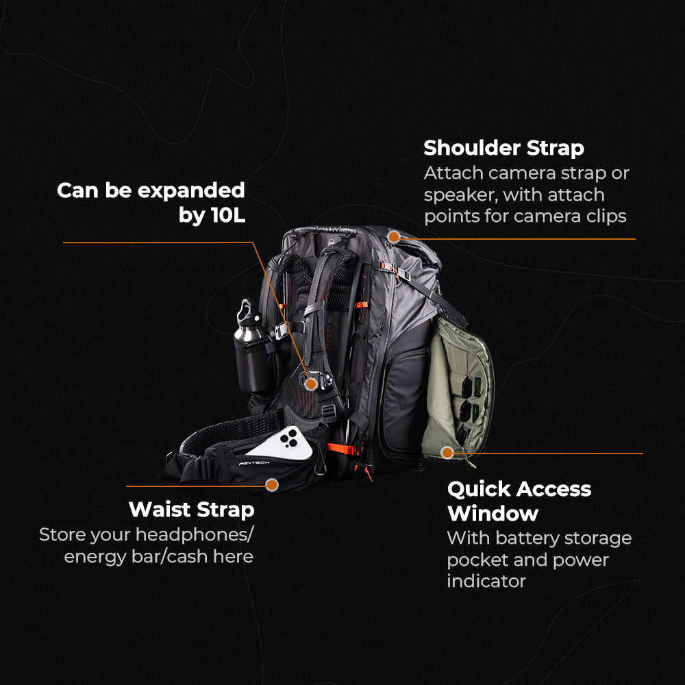 PGYTECH OnePro Flex Backpack 30L (Space Black) + Camera Insert M