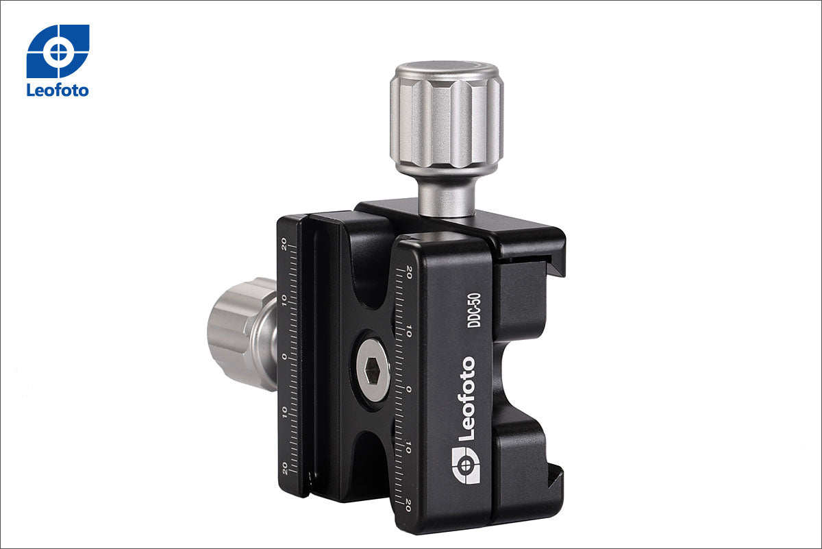 Leofoto DDC-50 + BPL-50N Bidirectional Subtend Double Clamp MINI CLAMP with Plate
