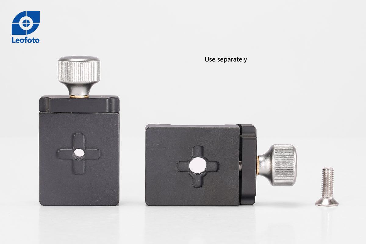 Leofoto DDC-38 + BPL-50N Bidirectional Subtend Double Clamp MINI CLAMP with Plate