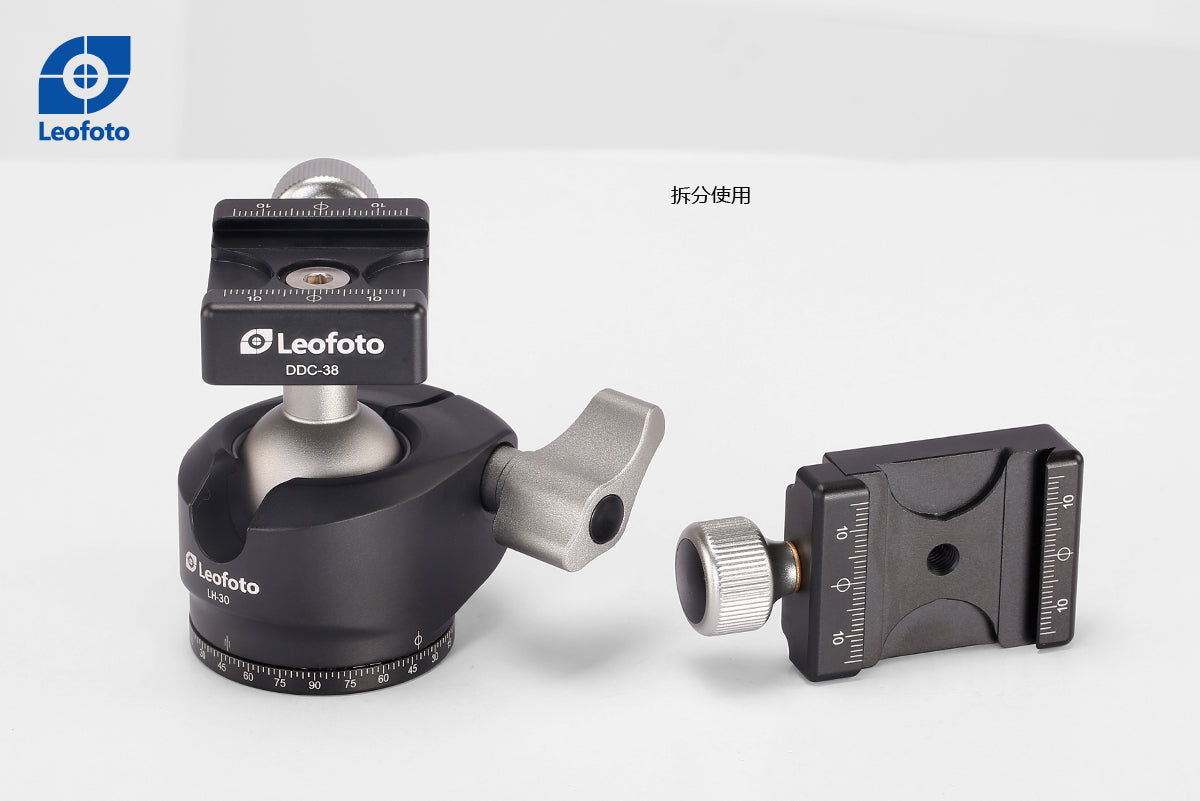 Leofoto DDC-38 + BPL-50N Bidirectional Subtend Double Clamp MINI CLAMP with Plate