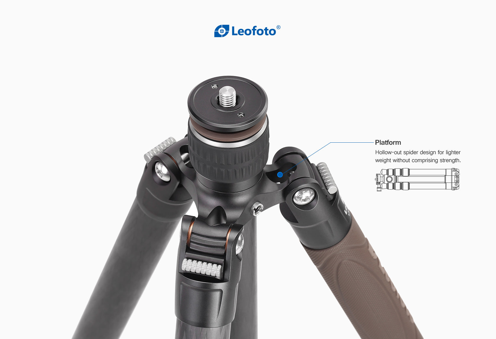 Leofoto LX-324CT + XB-38 Reversible Travel Tripod with Ball Head
