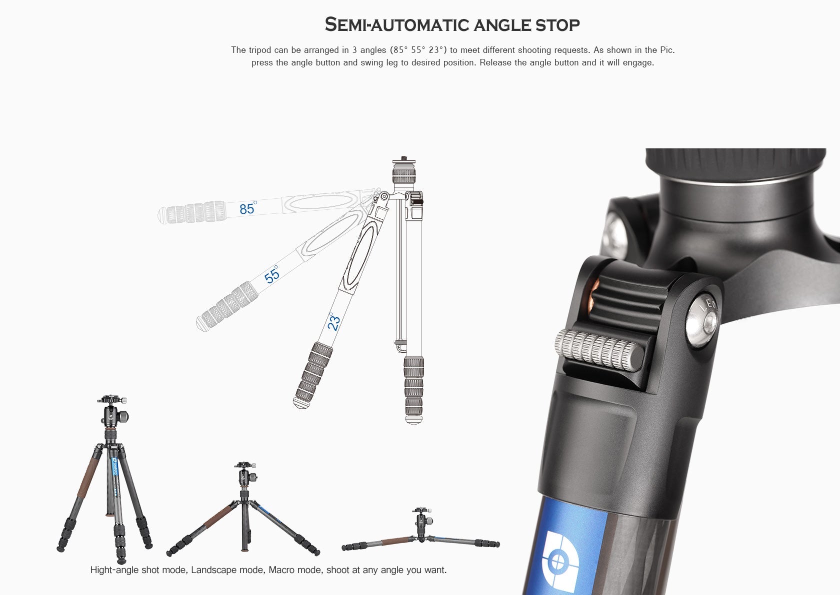 Leofoto LX-224CT + XB-32Q Reversible Travel Tripod with Ball Head Set