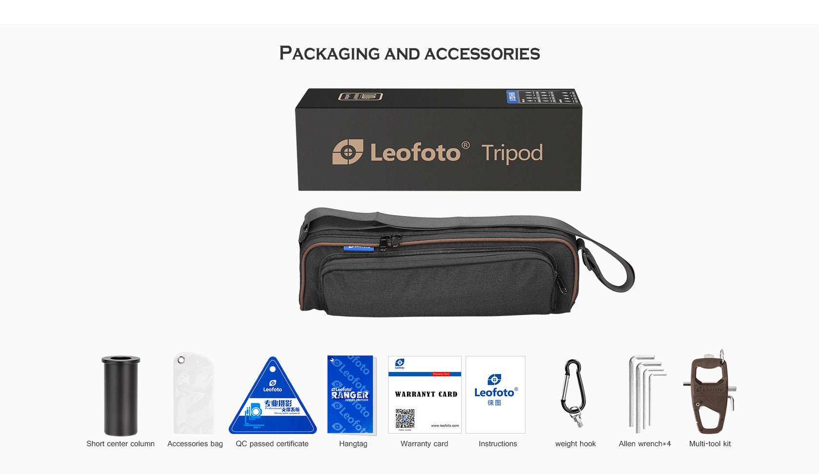 Leofoto LX-224CT + XB-32Q Reversible Travel Tripod with Ball Head Set