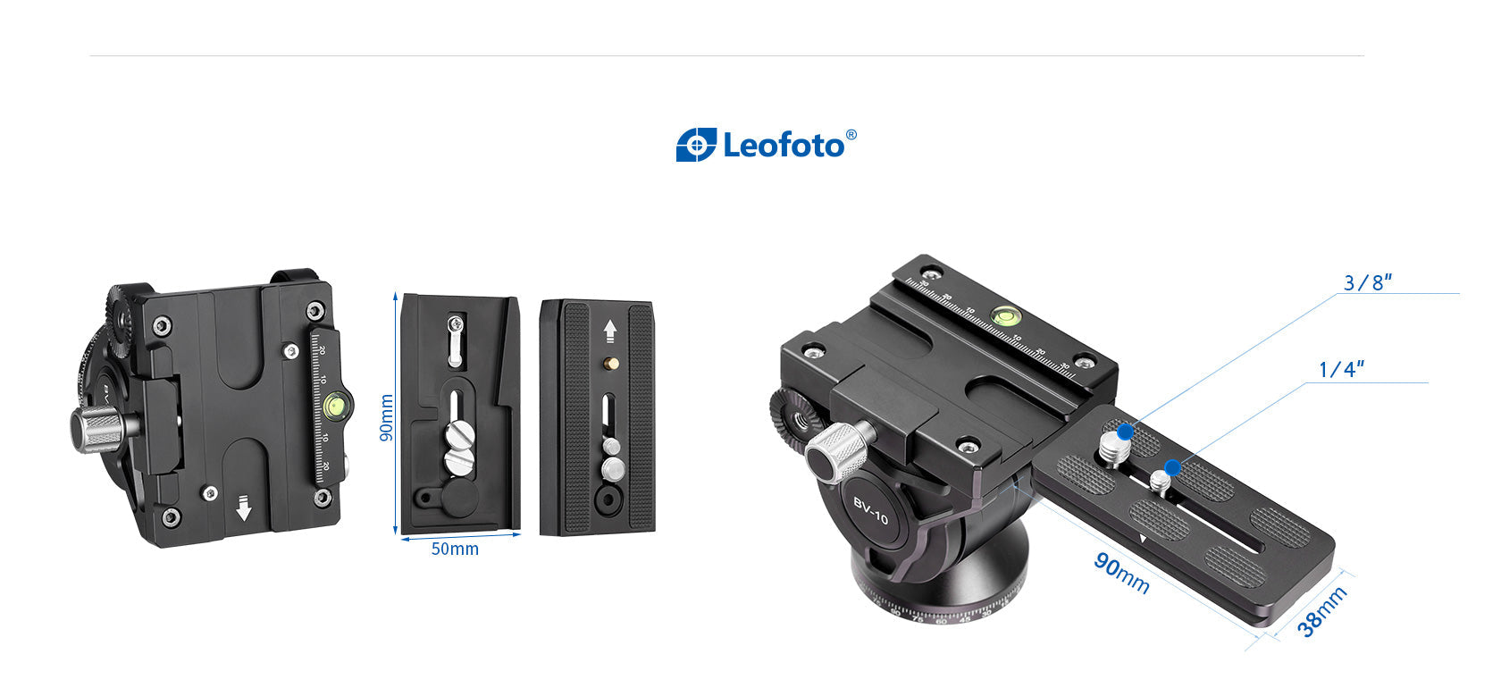 Leofoto MF-324CL(Long) + VD-04 + BV-10 Upgraded Video Monopod System with Base Support Kit and Fluid Video Head