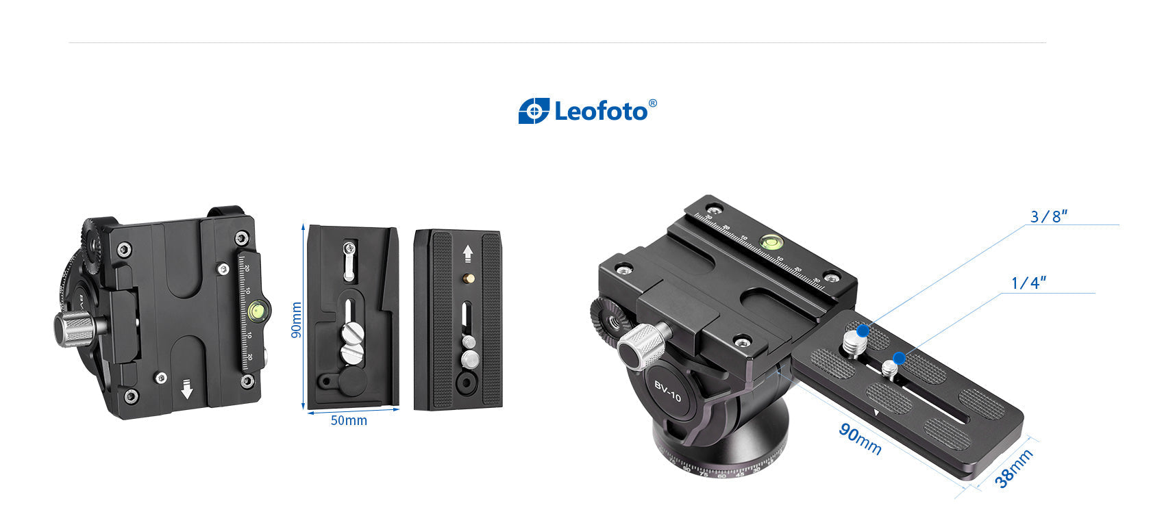 Leofoto LS-284CEX X Version Tripod with Integrated Leveling Head + BV-10 Fluid Head Set