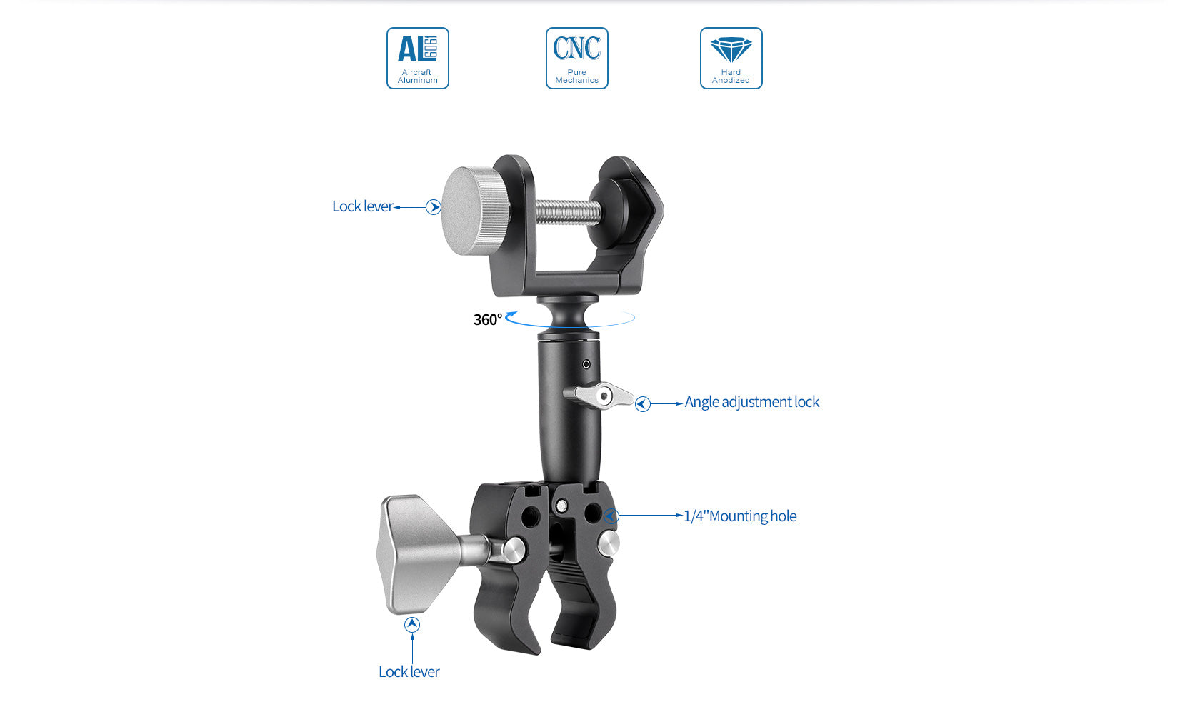 Leofoto UC-01 Umbrella Clamp for Center Columns