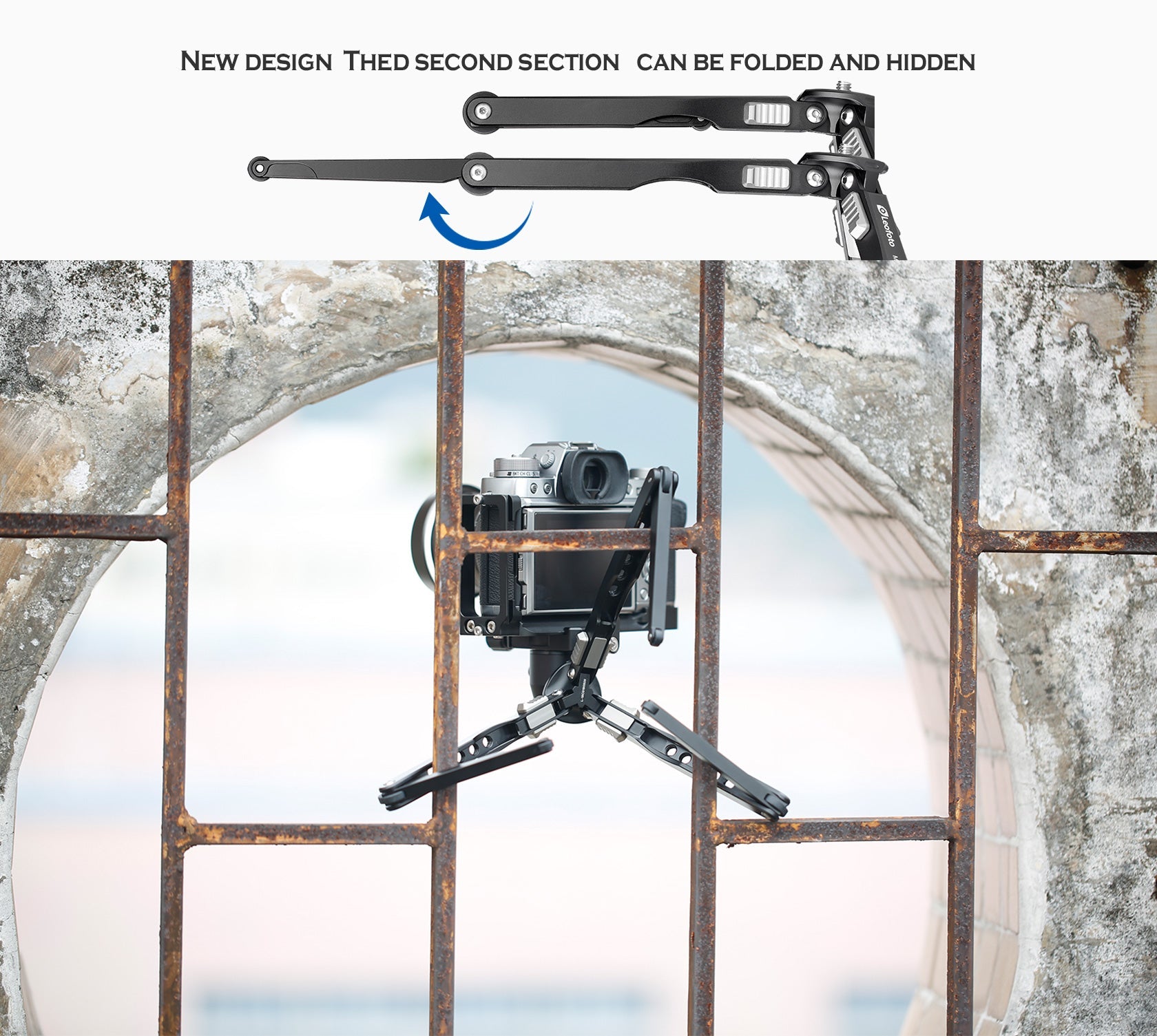 Leofoto MT-03 Folding Aluminum Mini Tripod with Bag