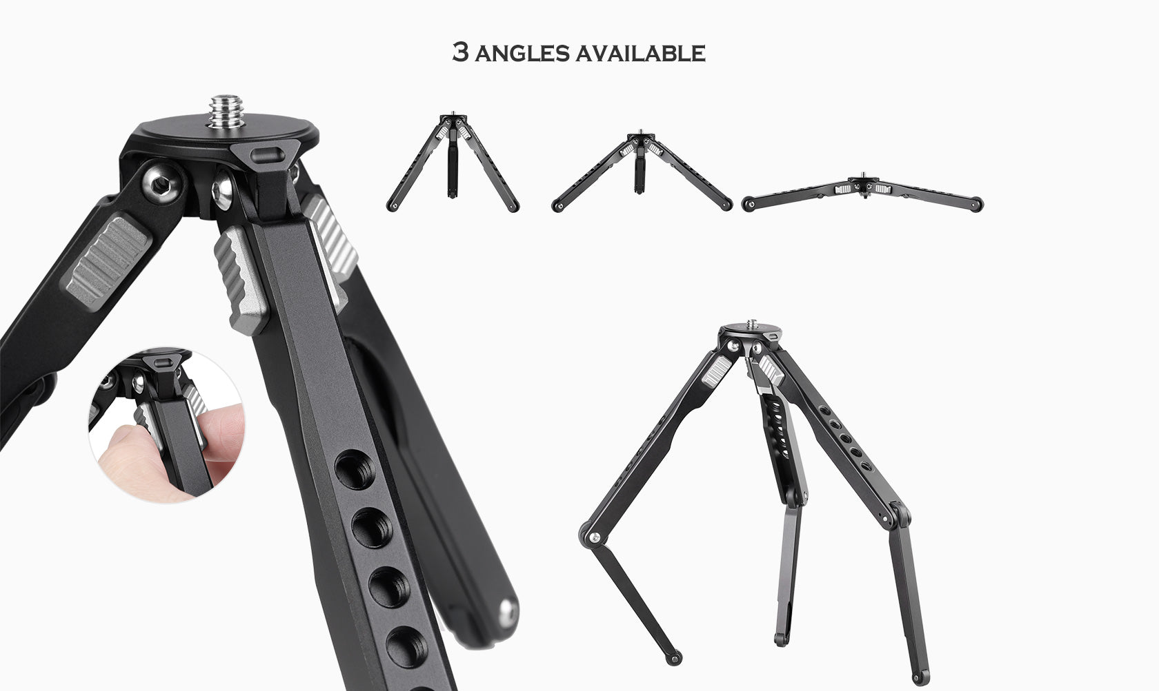 Leofoto MT-03 Folding Aluminum Mini Tripod with Bag