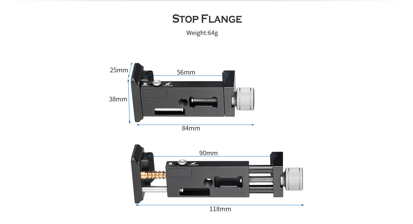 Leofoto PC-90II Adjustable Smartphone Clamp with Locking Width and Arca-Compatible Base