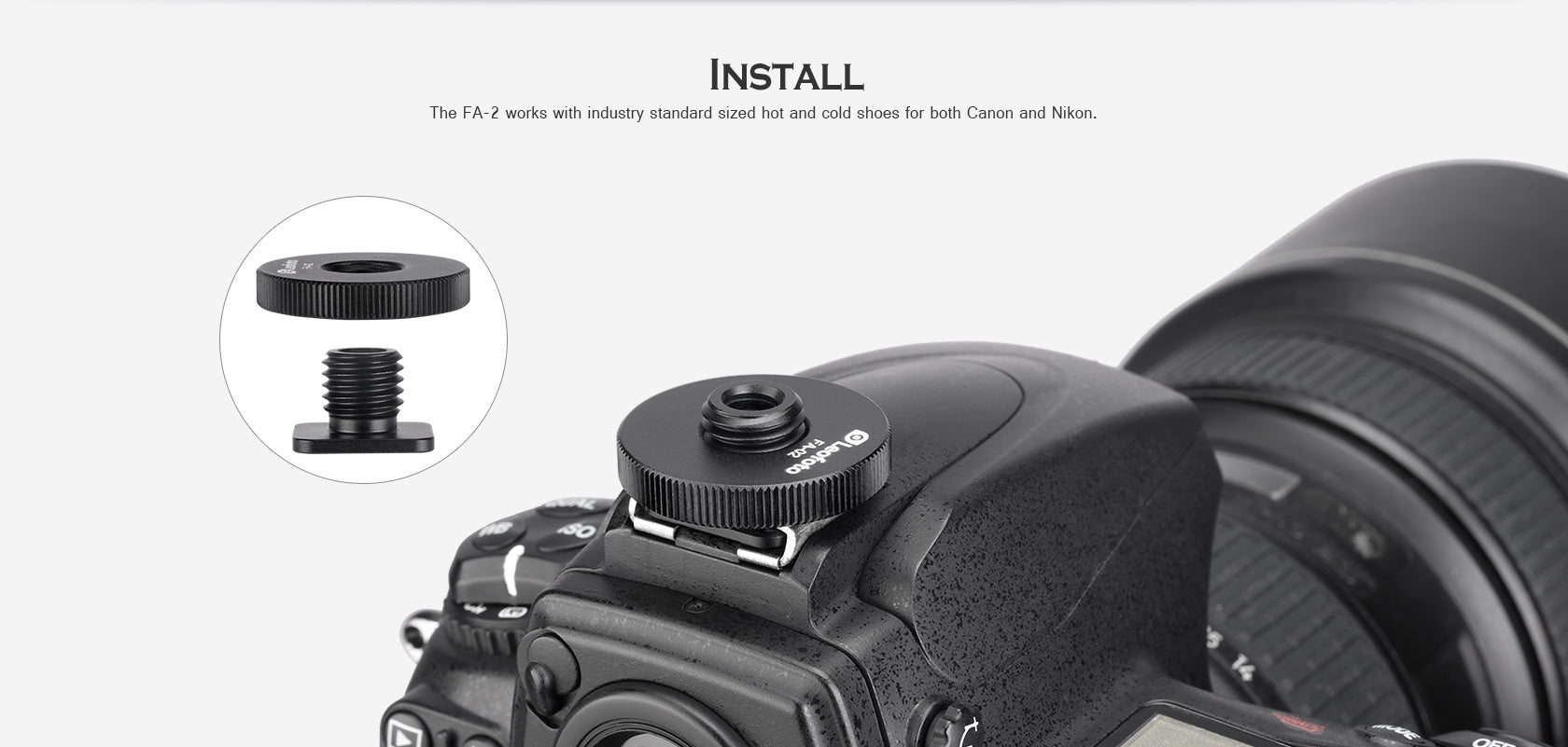 Leofoto FA-01 / FA-02 Hot Shoe Conversion Adapter