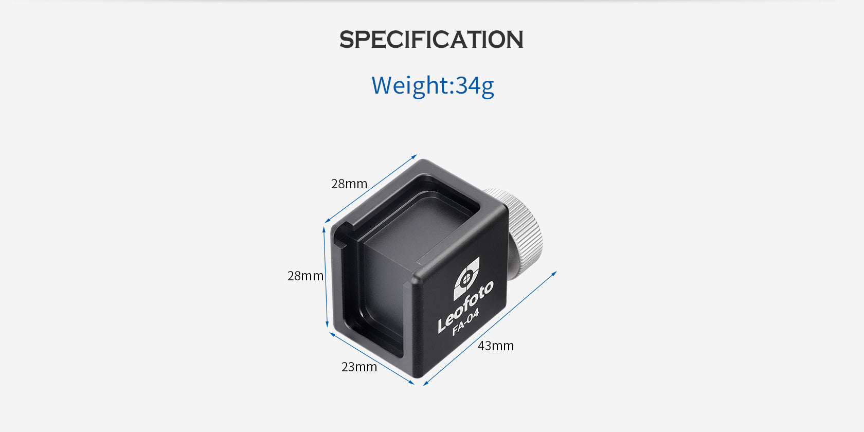 Leofoto FA-04 Double Side Cold Shoe Conversion Adapter