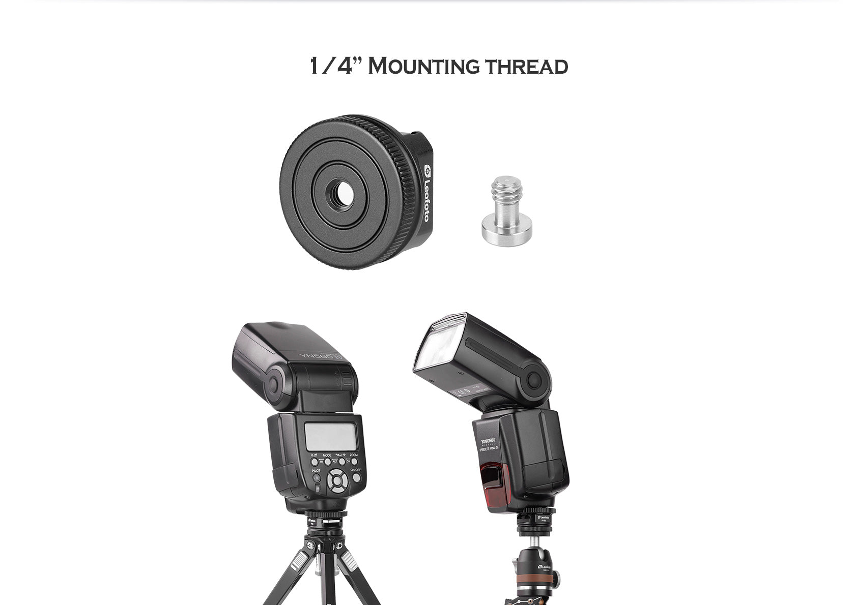 Leofoto FA-05 Cold Shoe Conversion Adapter with 1/4" Mounting Screw
