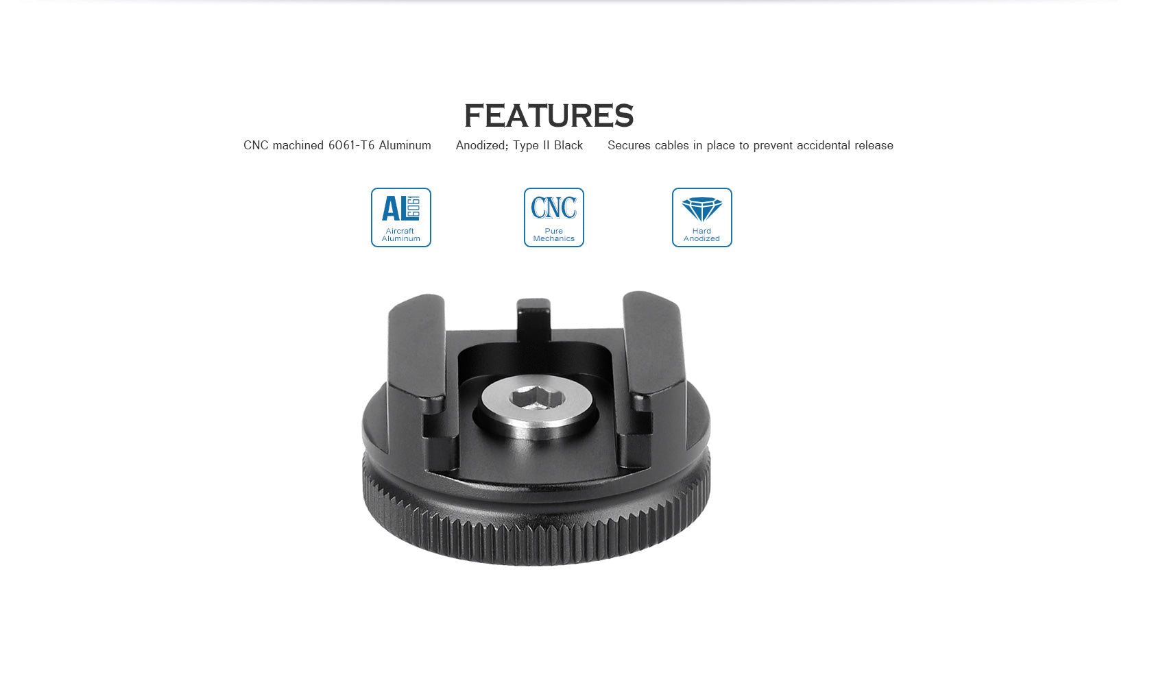 Leofoto FA-05 Cold Shoe Conversion Adapter with 1/4" Mounting Screw
