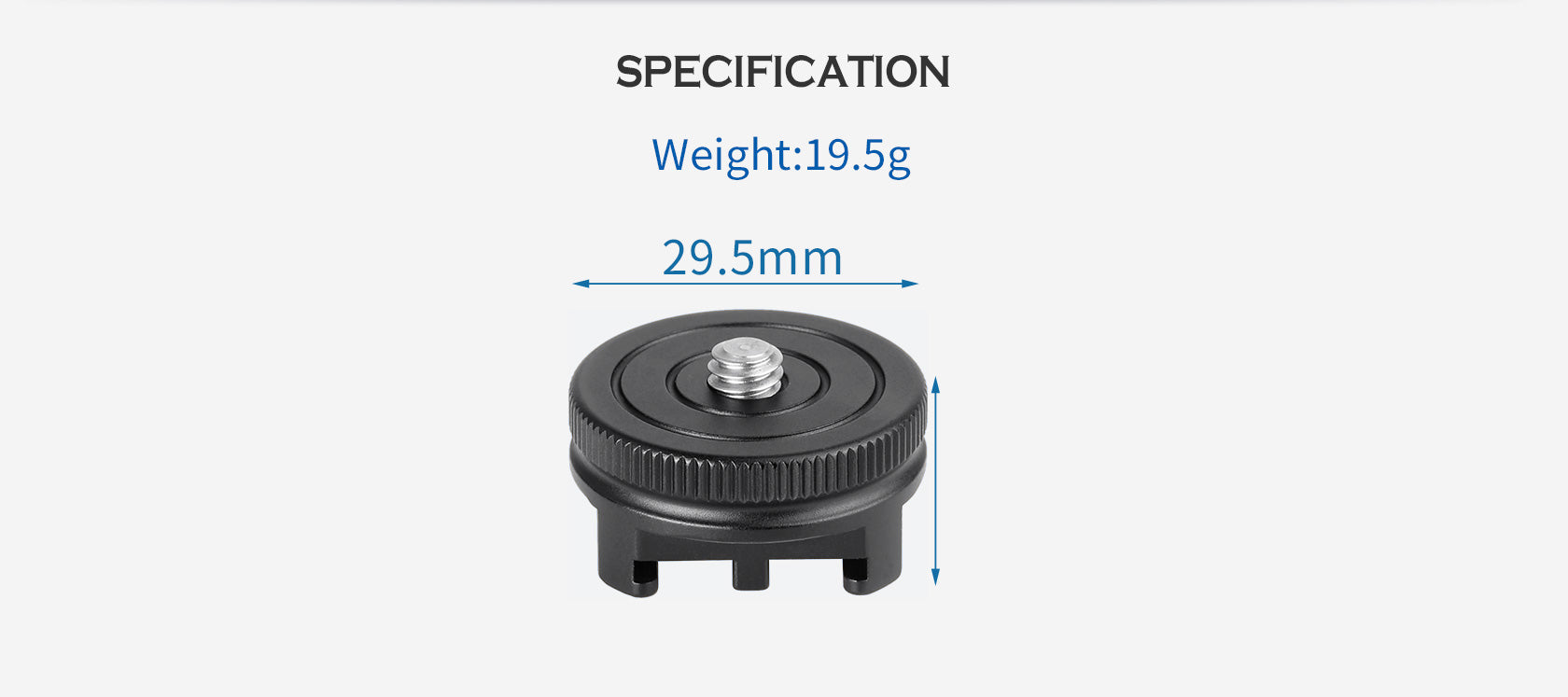 Leofoto FA-05 Cold Shoe Conversion Adapter with 1/4" Mounting Screw