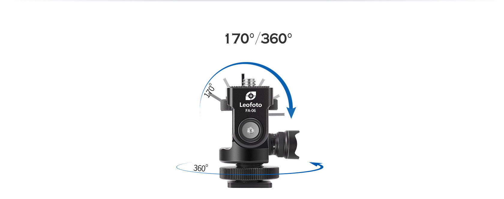 Leofoto FA-06 Hot Shoe Tilt Head Adapter with Friction Control