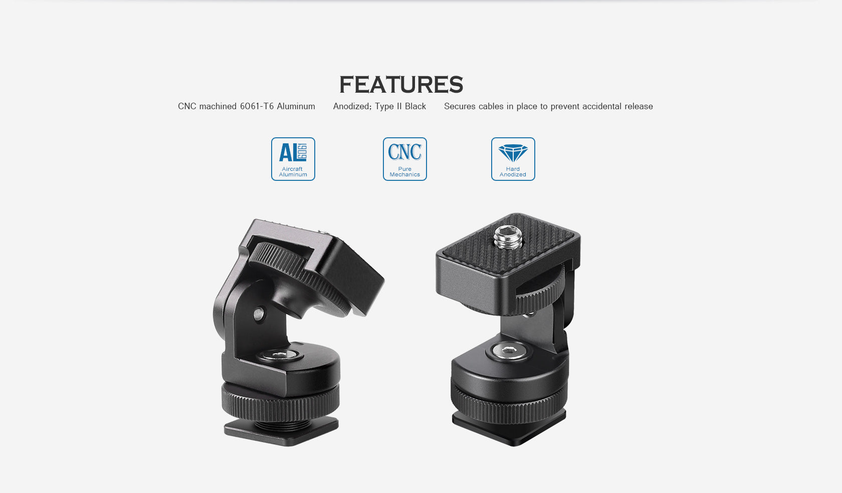 Leofoto FA-06 Hot Shoe Tilt Head Adapter with Friction Control