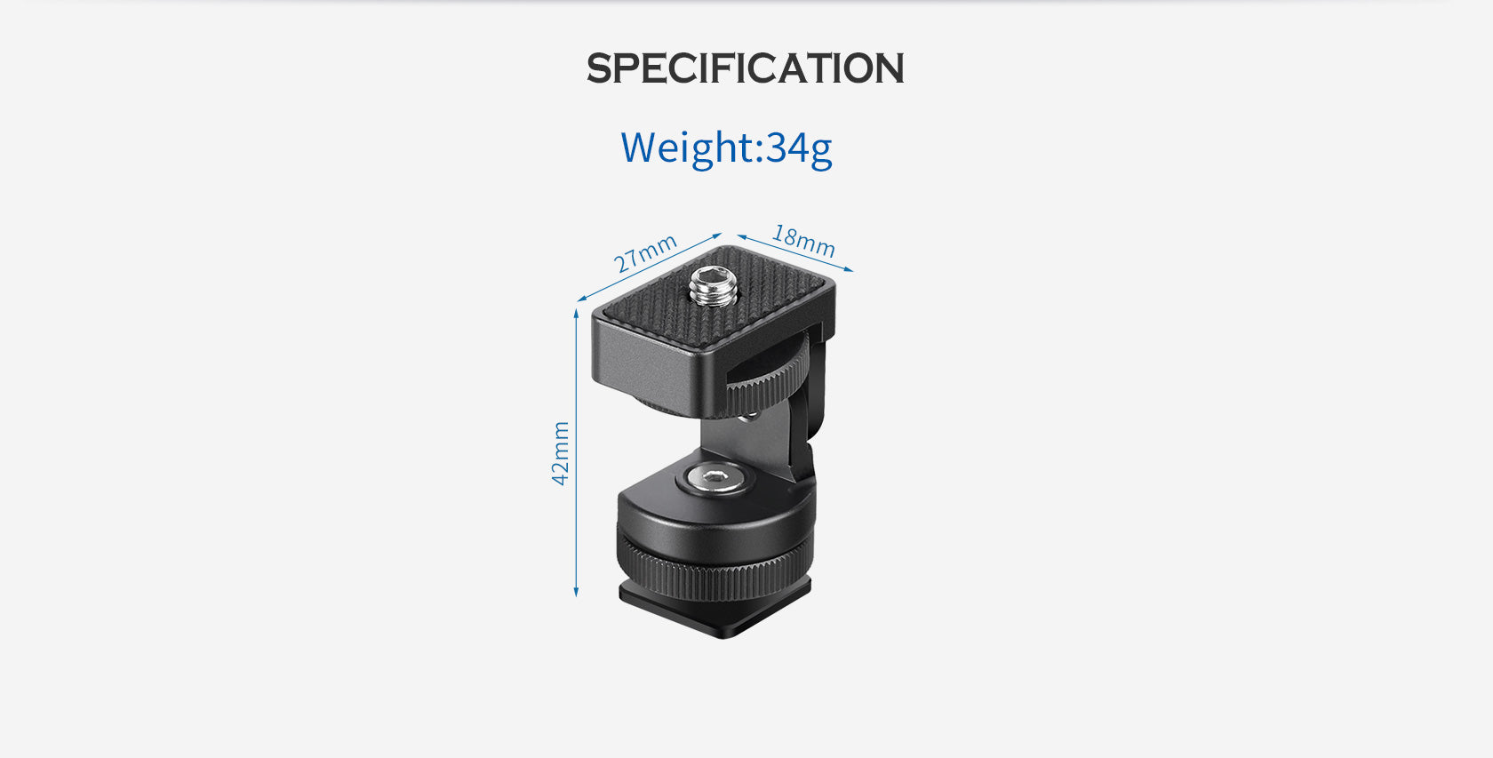 Leofoto FA-06 Hot Shoe Tilt Head Adapter with Friction Control
