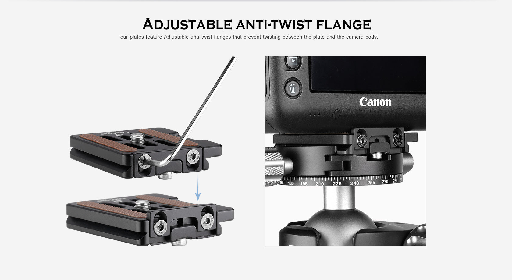 Leofoto NP-50 (50mm) / NP-60 (60mm) Universal Plate ARCA Compatible