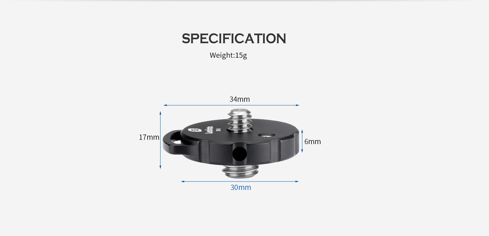 Leofoto CF-6 Female 3/8" to Male 1/4" or 3/8" Adapter Accessory