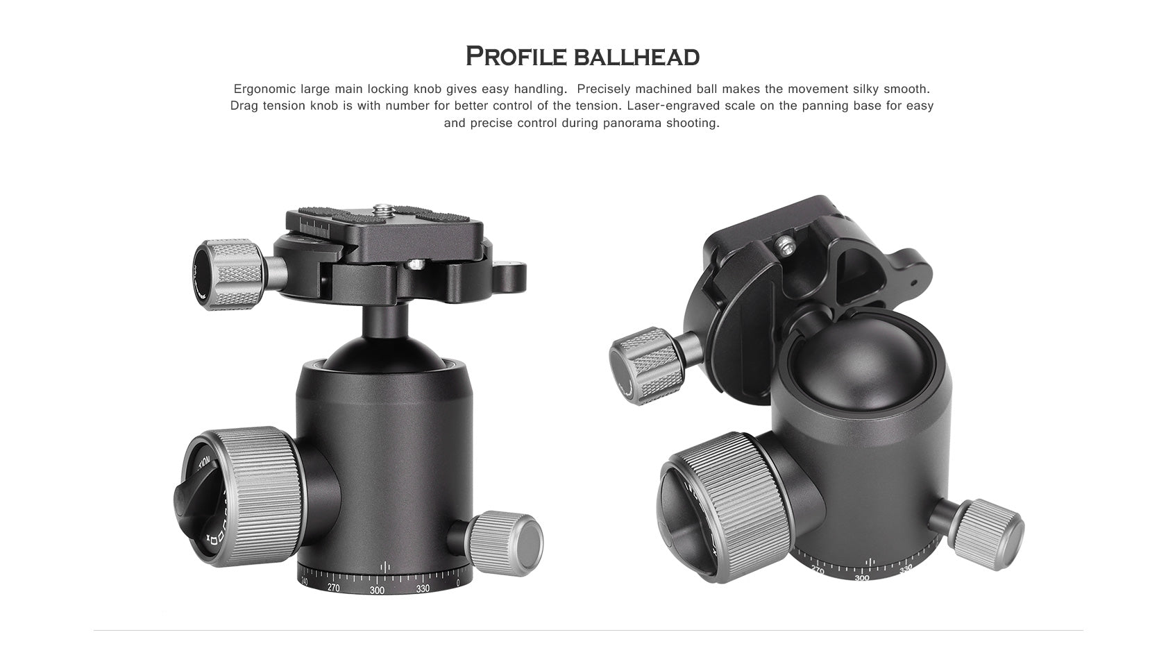 Leofoto XB-38 Ball Head With BPL-50 Quick Release Plate | Arca Compatible